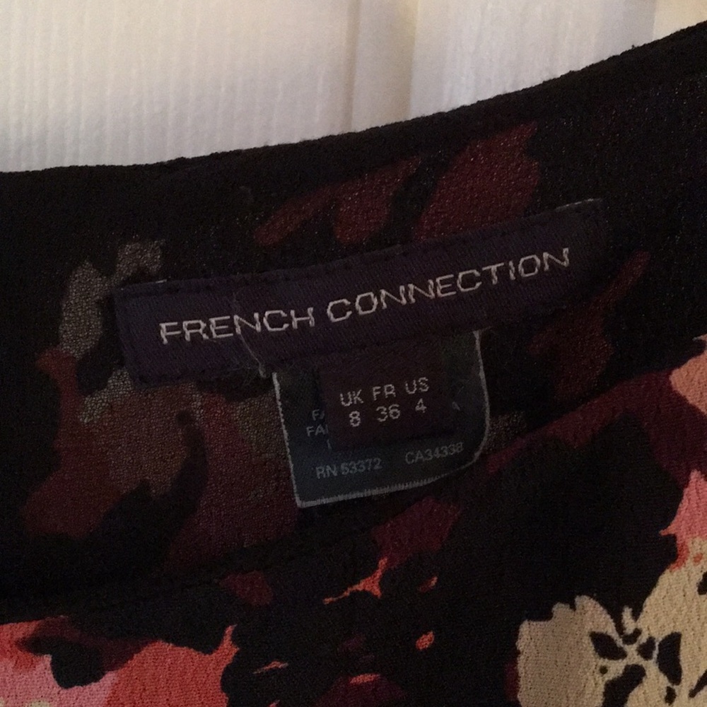 French Connection floral dress black and pink